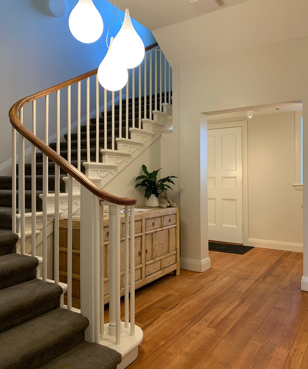 Painted staircase in a residential Auckland home