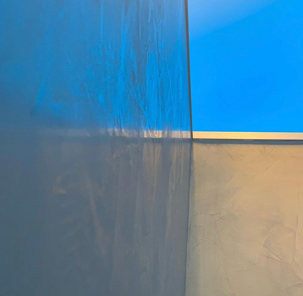 Specialist coating applied to an exterior outdoor wall